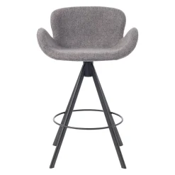 Set di 2 sedie per isola centrale con schienale (seduta 65cm) Pema Grigio scuro
