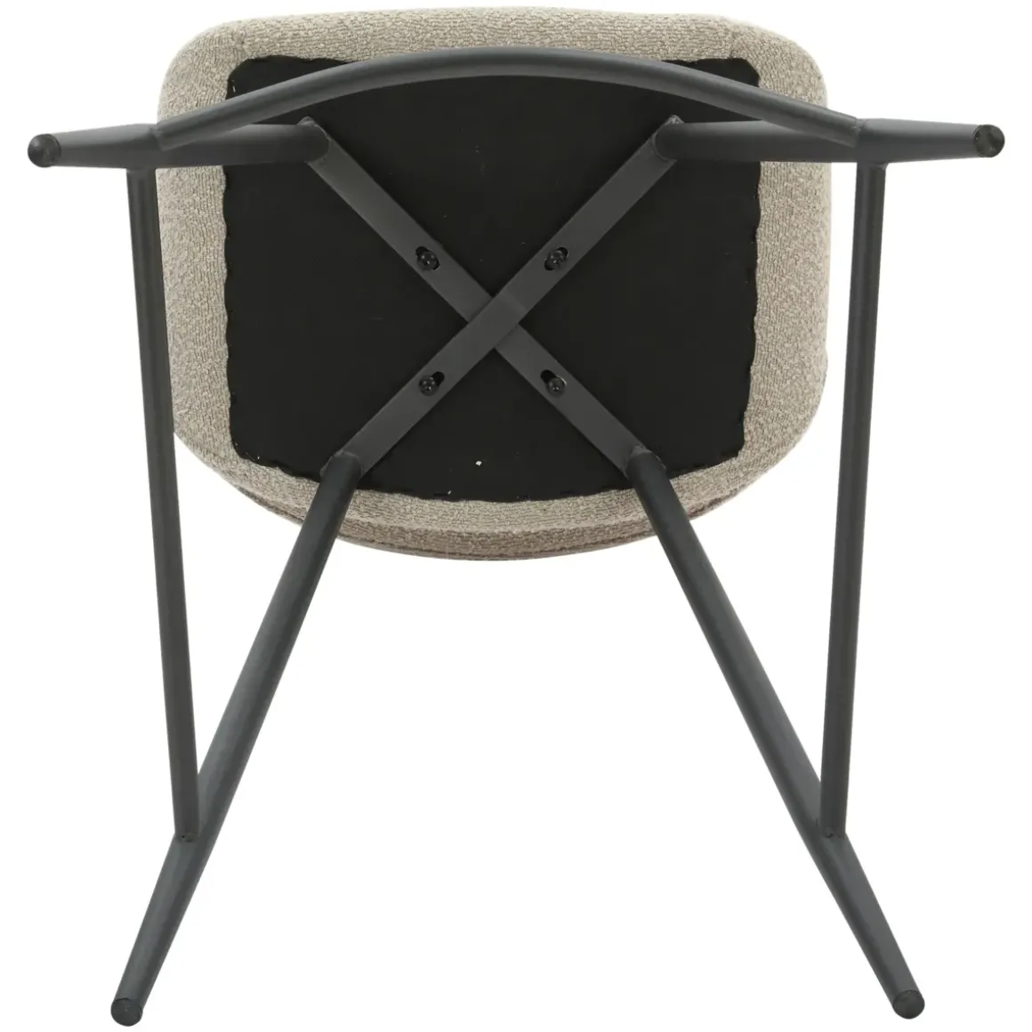 Set di 2 sedie per isola centrale con schienale in bouclé (seduta 65 cm) Soho Grigio chiaro