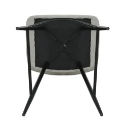 Set di 2 sedie per isola centrale con schienale in tessuto (seduta 68cm) Kosmo Ecru