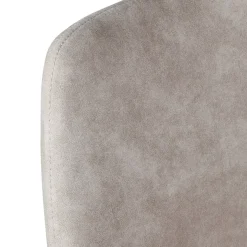 Set di 2 sedie per isola centrale con schienale in tessuto effetto camoscio (Altezza seduta 67cm) Juno Beige