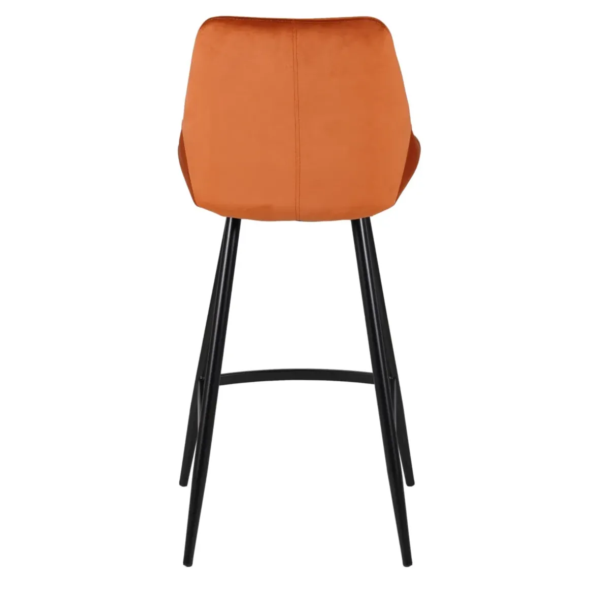 Set di 2 sedie per isola centrale con schienale in velluto (Altezza seduta 67cm) Juno Cognac