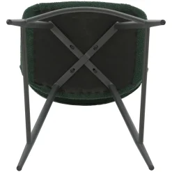 Set di 2 sedie per isola centrale con schienale in bouclé (seduta 65cm) Soho Verde pino