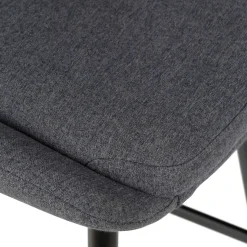 Set di 2 sedie per isola centrale con schienale in tessuto (Altezza seduta 67cm) Juno Grigio scuro