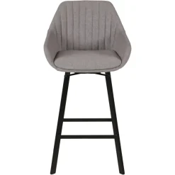 Set di 2 sedie per isola centrale girevoli con schienale in tessuto (Altezza seduta 64cm) Zila Grigio chiaro