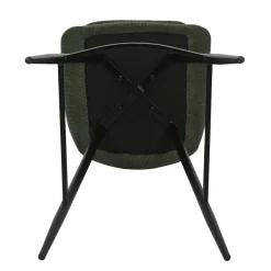 Set di 2 sgabelli da bar con schienale in velluto a coste (Altezza seduta 75cm) Juno Verde pino