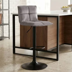 Set di 2 sgabelli da bar girevoli con schienale regolabile in altezza (seduta da 63 a 84 cm) Carly Tortora