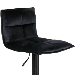 Set di 2 sgabelli da bar girevoli con schienale regolabile in altezza (seduta da 63 a 84 cm) Carly Nero