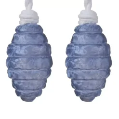 Set di 2 sospensioni appendere in vetro Olive Blu notte