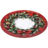 Set di 12 sottopiatti Corona di Natale Rosso
