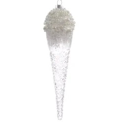 Set di 2 stalattiti da appendere (24 cm) Gelato Trasparente