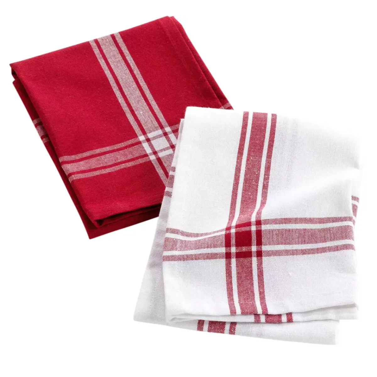 New Set di 2 strofinacci cotone riciclato Cuisiline Bordò Accessori Cucina