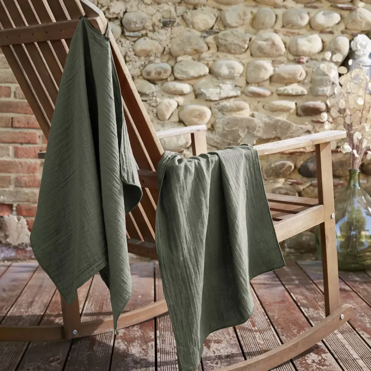 Best Set di 2 strofinacci garza di cotone (70 cm) Gaïa Accessori Cucina