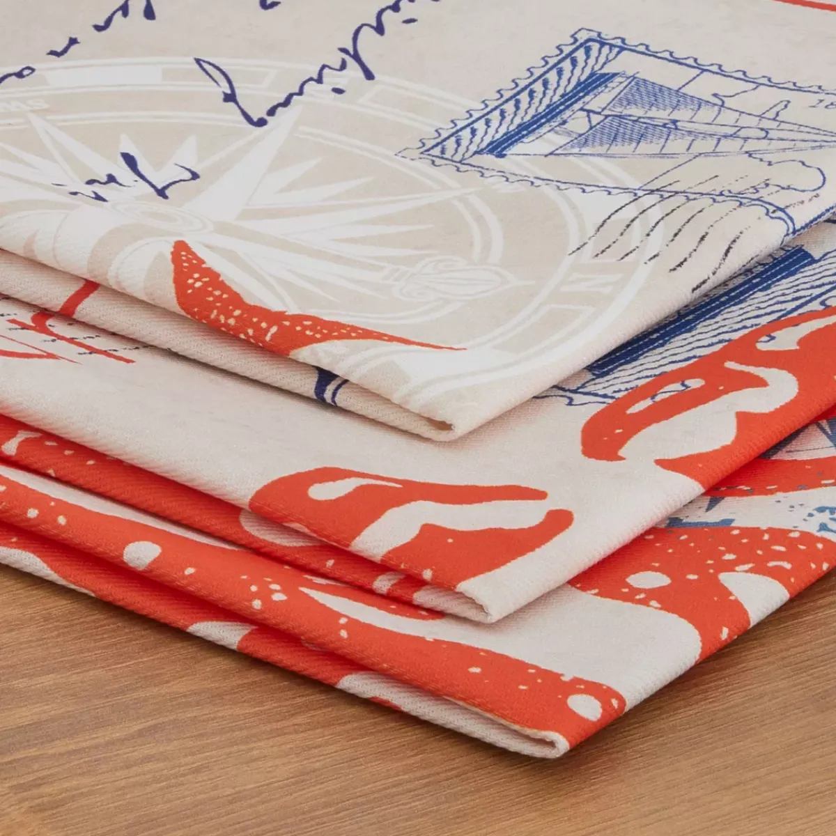 Online Set di 3 strofinacci in cotone (50 x 70 cm) Espadon Accessori Cucina