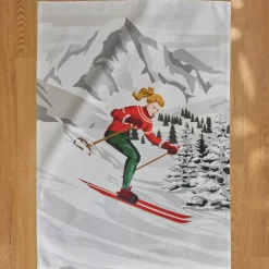 Best Set di 3 strofinacci in cotone (50 x 70 cm) Skis Accessori Cucina