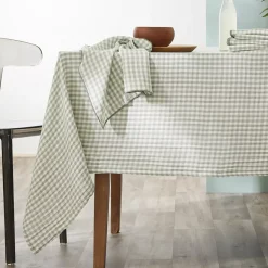 Best Set di 2 strofinacci in garza di cotone (50 x 70 cm) Gaïa vichy Verde eucalipto Accessori Cucina