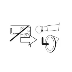 New Set di 2 supporti adesivi in metallo laccato Tende Trasparenti : Aste, Bastoni Supporti