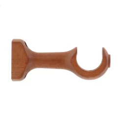 Best Set di 2 supporti asta fissi in legno (L11.5 cm/ D28 mm) Nils grondaia Tende : Bastoni, Aste E Supporti