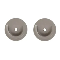Outlet Set di 2 supporti (D28) Lino opaco Tende : Bastoni, Aste E Supporti