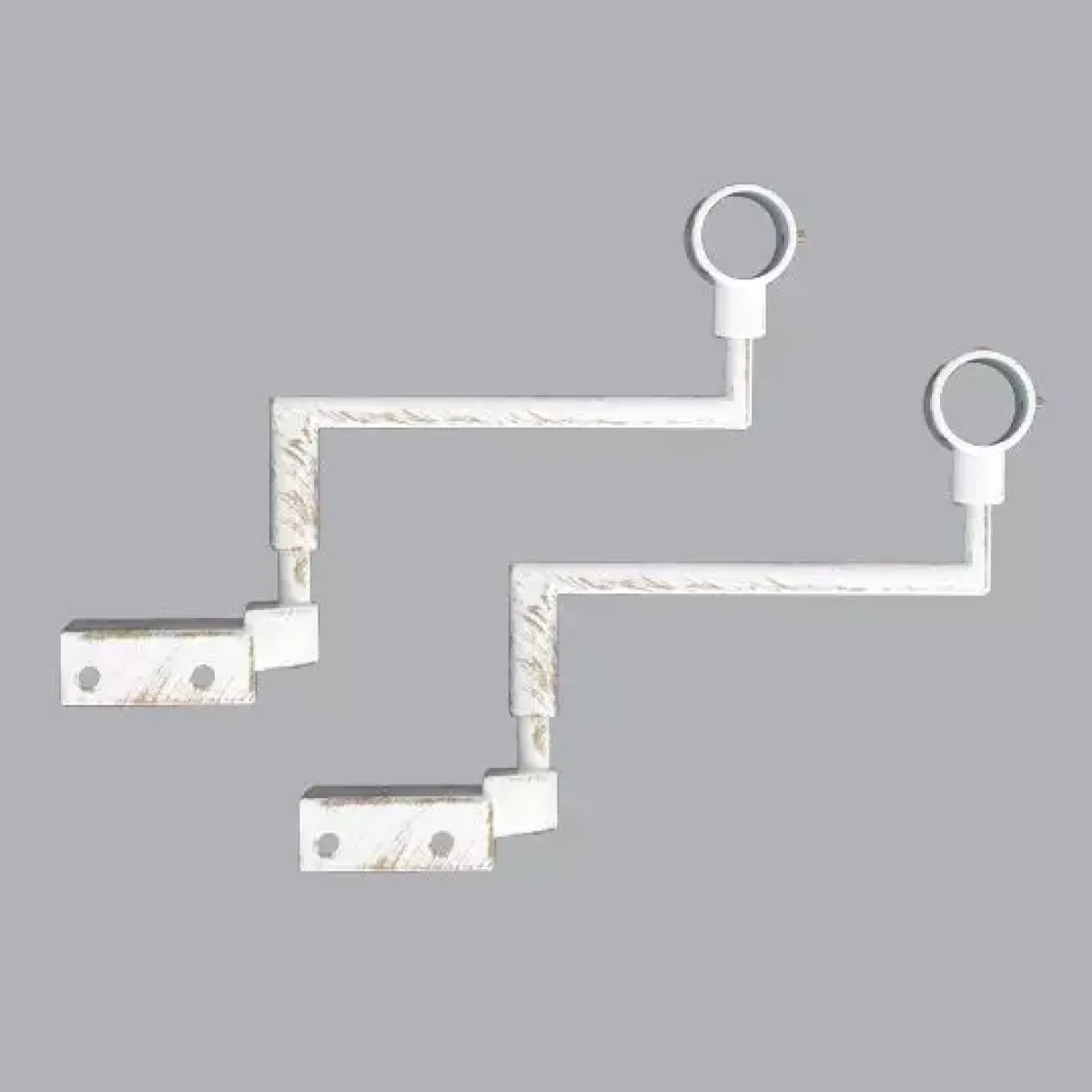 Online Set di 2 supporti Fix'vit (L180 - Ø20 mm) Bianco Tende : Bastoni, Aste E Supporti