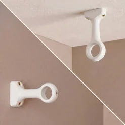 Hot Set di 2 supporti legno (L110 / D28 mm) Nils Tende : Bastoni, Aste E Supporti|Asta A Soffitto