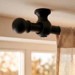 Sale Set di 2 supporti per asta in legno da soffitto (L5 cm/ D28 mm) Nils opaco Tende : Bastoni, Aste E Supporti|Asta A Soffitto