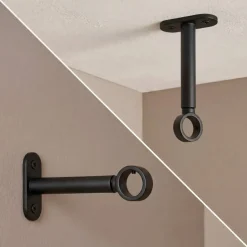 Sale Set di 2 supporti per bastoni regolabili (L90 - L150 / Ø20 mm) Jim opaco Tende : Bastoni, Aste E Supporti|Asta A Soffitto