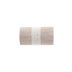 New Set di 2 terminali per asta in legno cerato (D28 mm) Soren tappo corda Tende : Bastoni, Aste E Supporti
