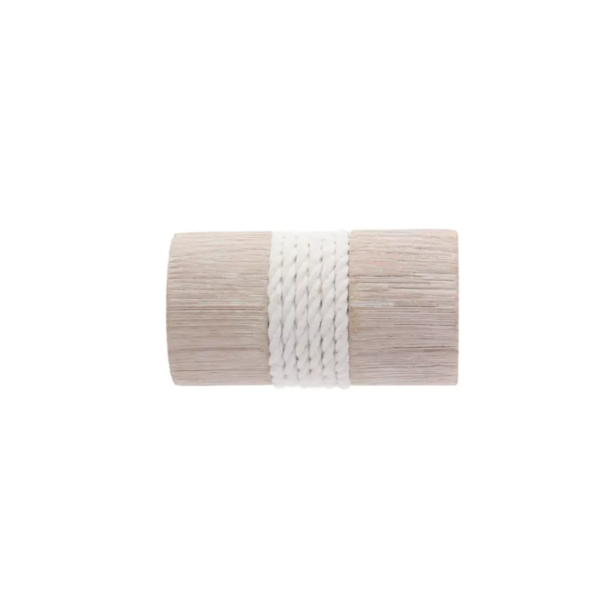 New Set di 2 terminali per asta in legno cerato (D28 mm) Soren tappo corda Tende : Bastoni, Aste E Supporti