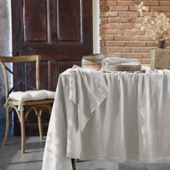 Discount Set di 3 tovaglioli garza di cotone Gaïa Grigio nuvola Tovaglioli