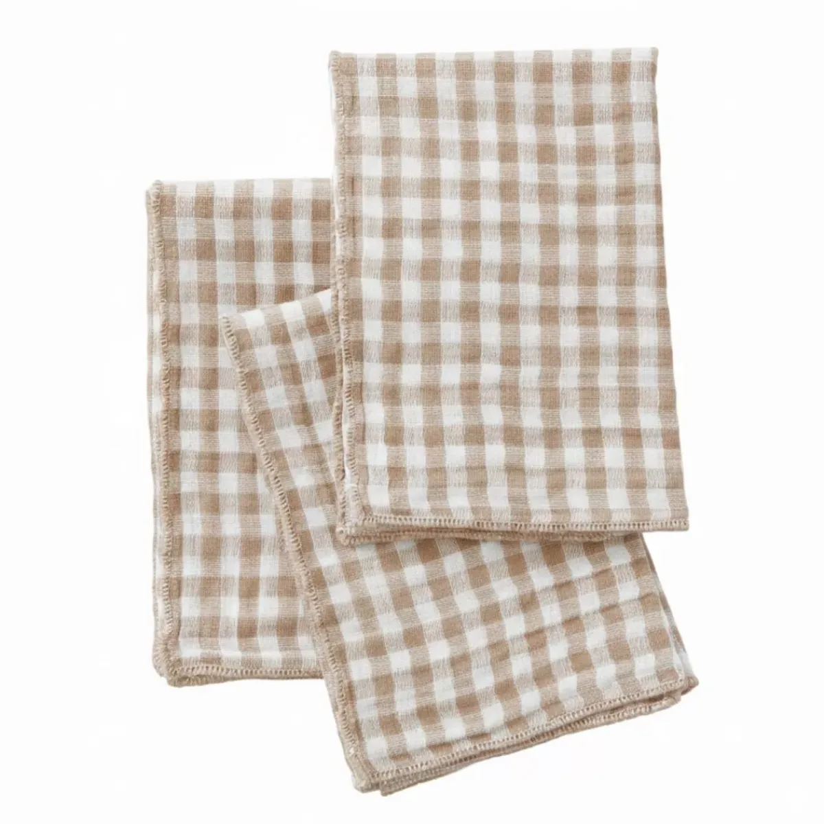 Sale Set di 3 tovaglioli in garza di cotone (40 x 40 cm) Gaïa Tovaglioli