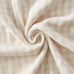 New Set di 3 tovaglioli in garza di cotone (40 x 40 cm) Gaïa vichy Beige Tovaglioli