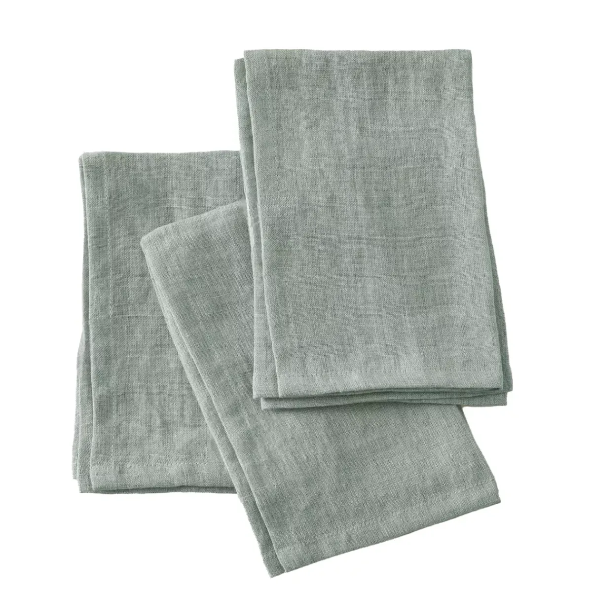Best Set di 3 tovaglioli lino lavato (40 x 40 cm) Louise Tovaglioli