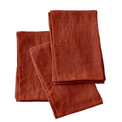 Clearance Set di 3 tovaglioli lino lavato (40 x 40 cm) Louise Tovaglioli