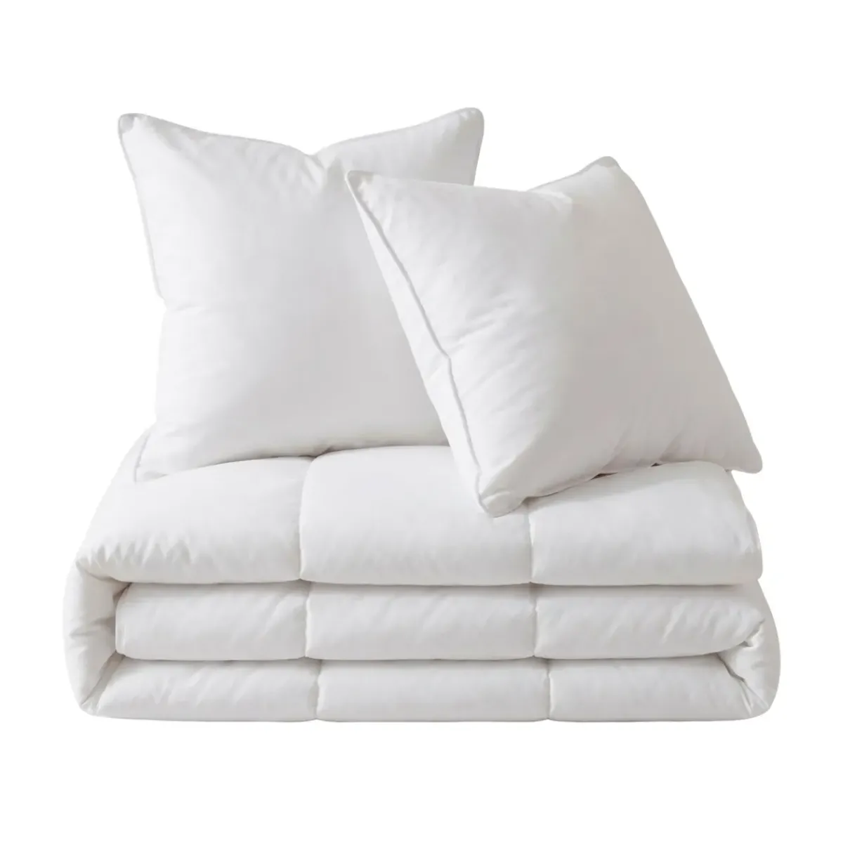 Hot Set Piumone caldo antiacari (240 x 220 cm) + 2 Cuscini (60 x 60 cm) Comète Piumini, Cuscini Letto, Cuscini A Rullo