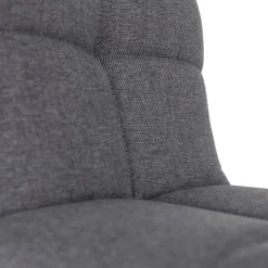 Sgabello da bar girevole con schienale in tessuto (Altezza seduta 75cm) Osla Grigio scuro