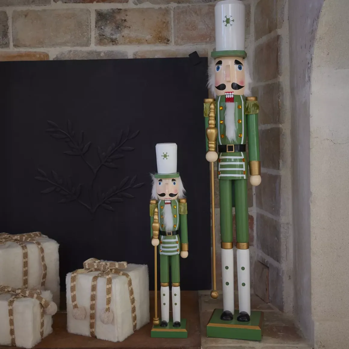 Soldatino di legno Schiaccianoci (H50 cm) Viktor Verde