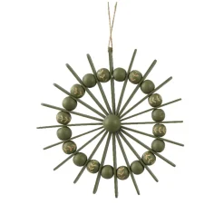 Sospensione di Natale in legno (D20 cm) Scandinavo Verde