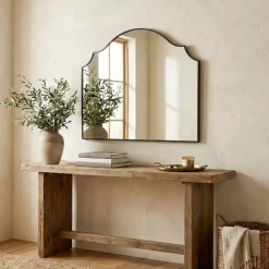 Specchio da parete con cornice in legno (78,1 cm) Baltin Nero