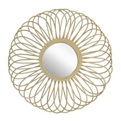 Specchio da parete con cornice in legno (44,5 cm) Elio Naturale
