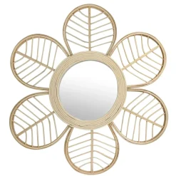Specchio da parete con cornice in legno (44,5 cm) Nova Naturale