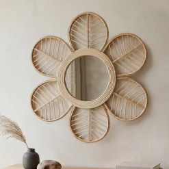 Specchio da parete con cornice in legno (44,5 cm) Nova Naturale
