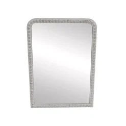 Specchio da parete con cornice in legno (91 cm) Silvedona Bianco
