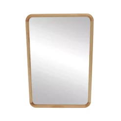 Specchio da parete con cornice in legno (90 cm) Snook Marrone