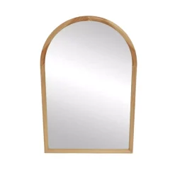 Specchio da parete con cornice in legno (90 cm) Yoaku Marrone
