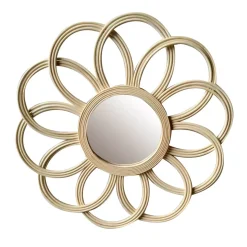 Specchio da parete in bambù (44,5 cm) Calenza Beige