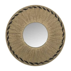 Specchio da parete rotondo in corda (D65 cm) Tuvalu Naturale