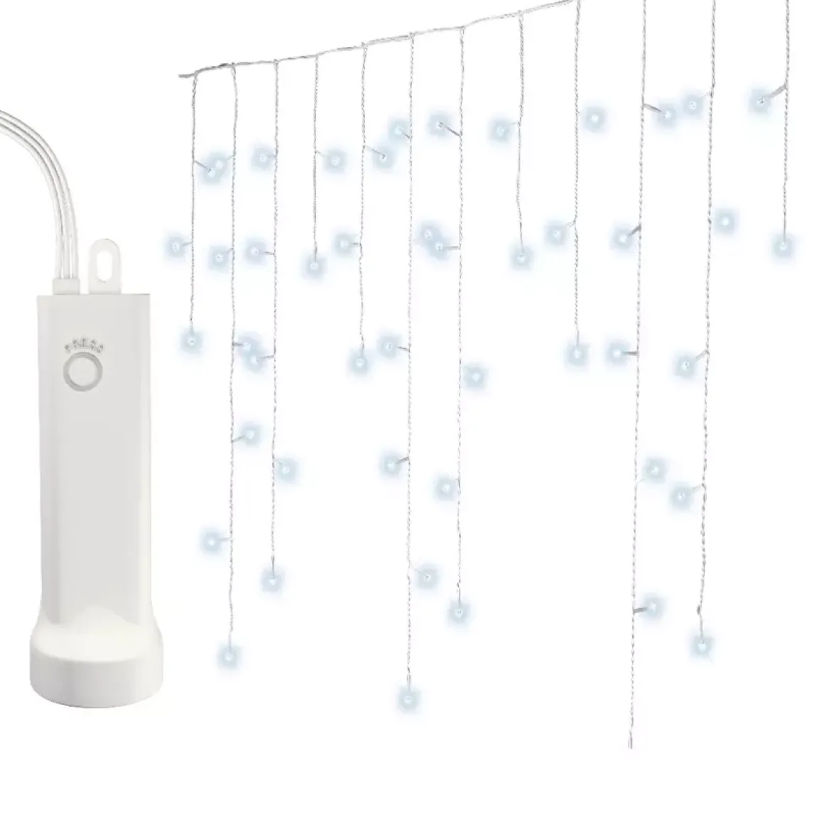 Stalattite luminosa con pile 7 m 192 LED Durawise Bianco freddo