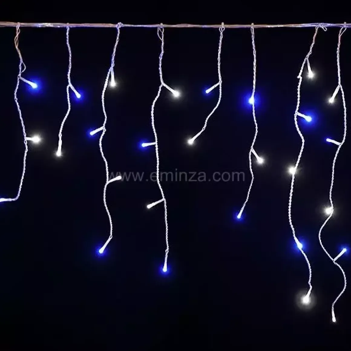 Stalattite luminosa lung.7,50 m Bicolore Stars Blu e bianco freddo 175 LED
