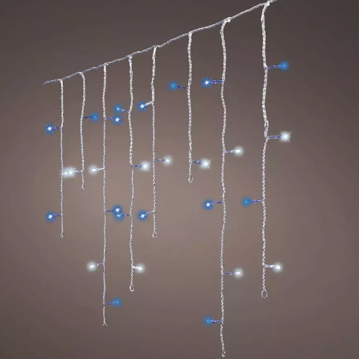 Stalattite luminosa lung.7,50 m Bicolore Stars Blu e bianco freddo 175 LED