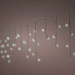 Stalattite luminosa 20 m 490 LED cavo nero Stars Bianco freddo